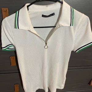 Ribbed polo shirt